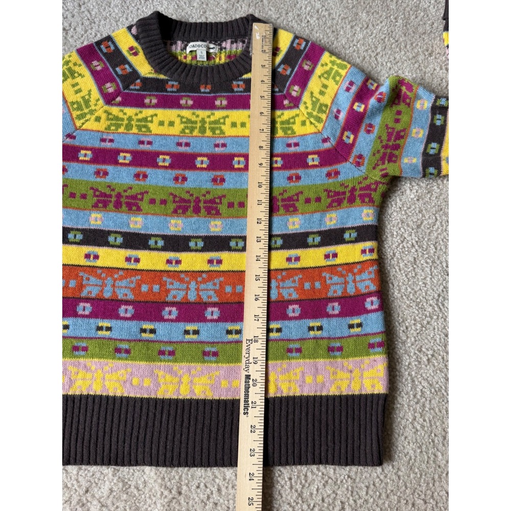 Toad&Co Sweater Cazadero Crewneck Wool Blend Fair Isle Multicolor Small - Picture 6 of 8